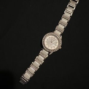 White Fossil Watch